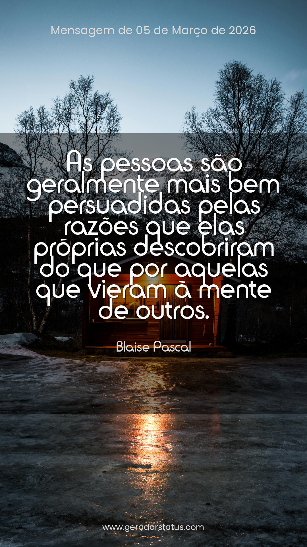 Status do dia: Reflexão