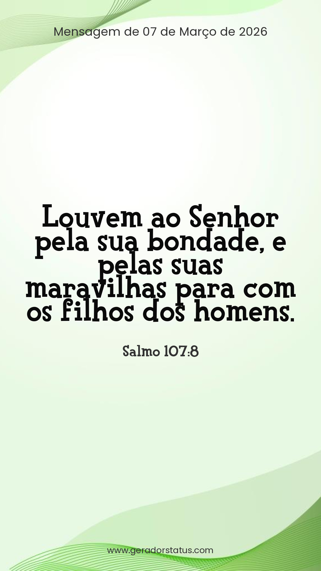 Status do dia: Salmo