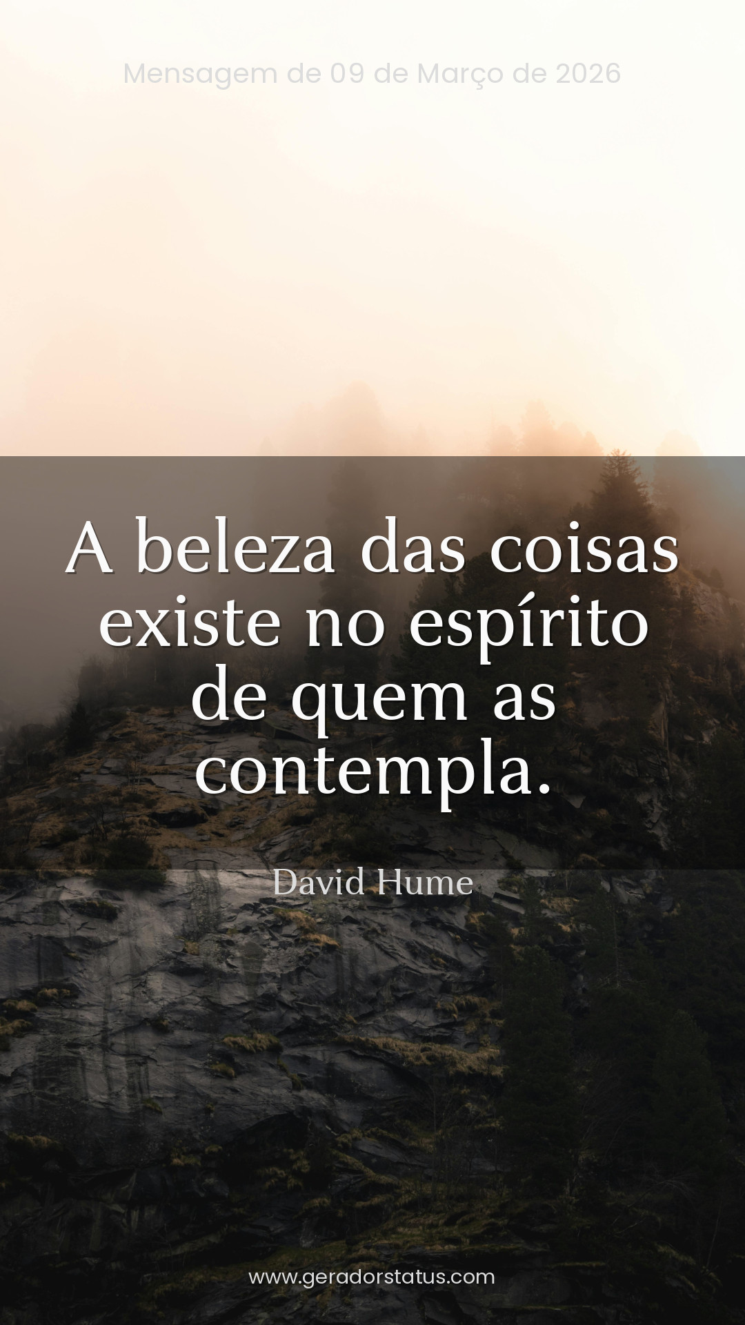 Status do dia: Reflexão