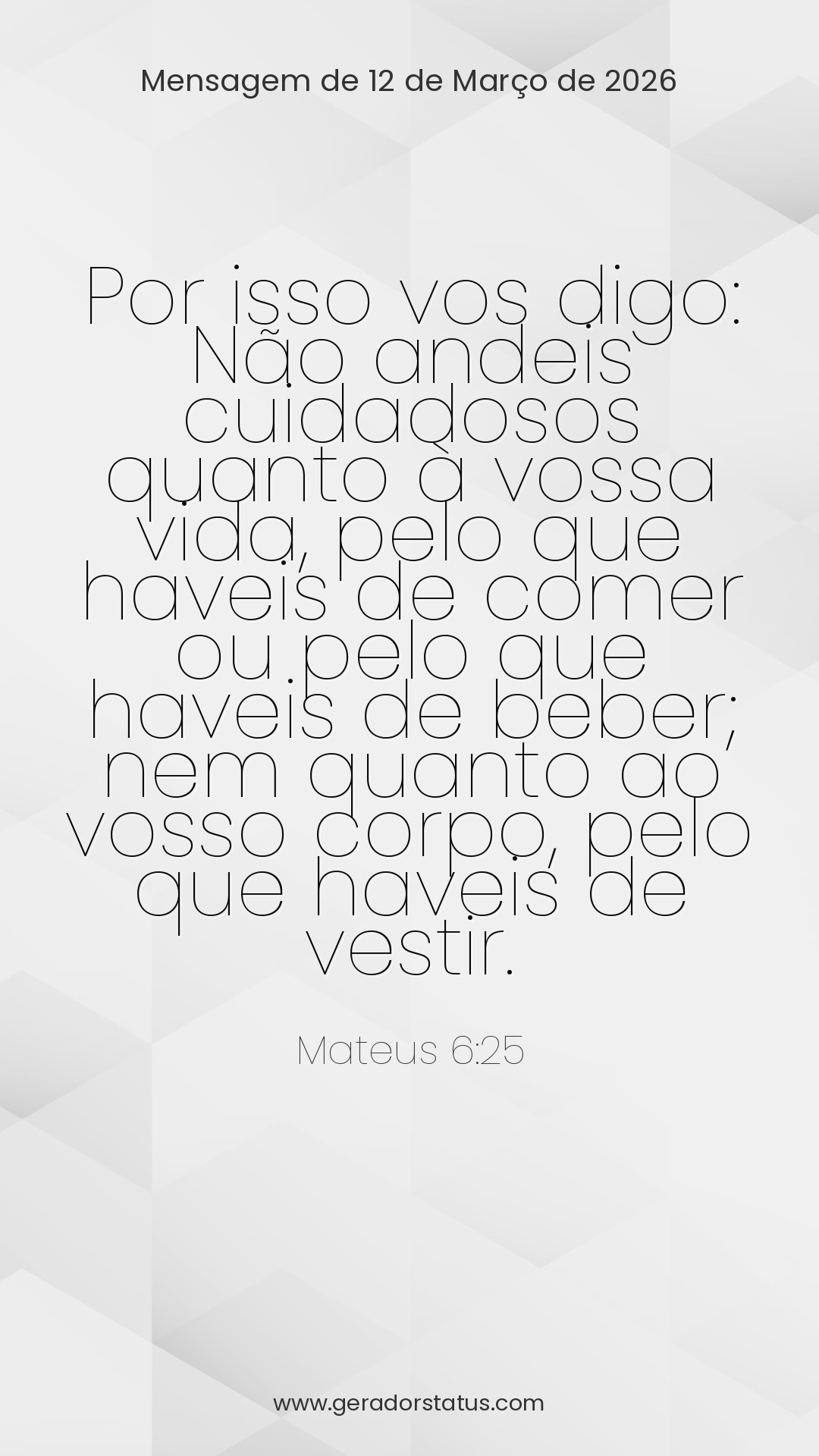 Status do dia: Versículo