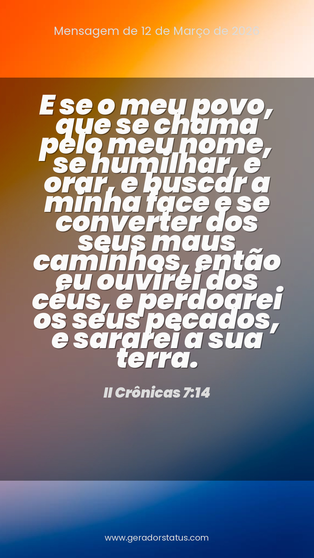 Status do dia: Versículo