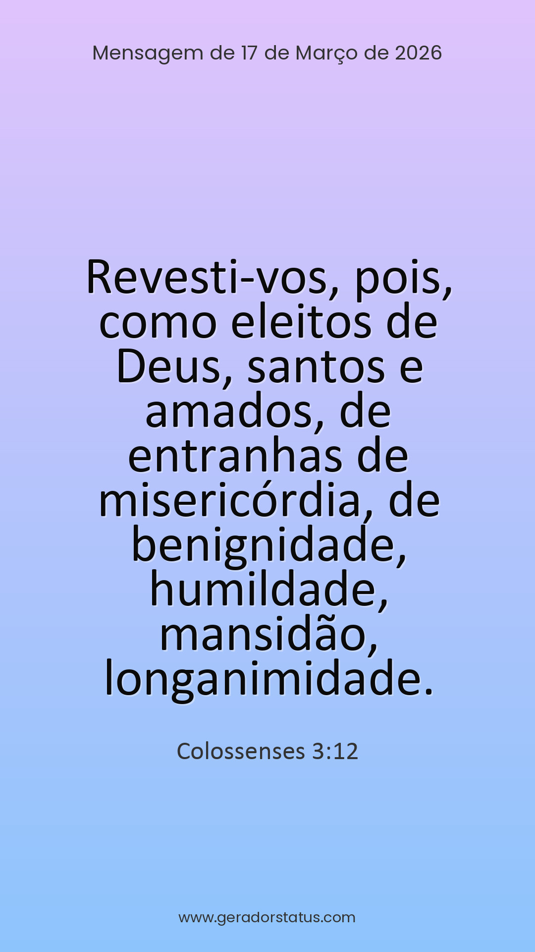 Status do dia: Versículo