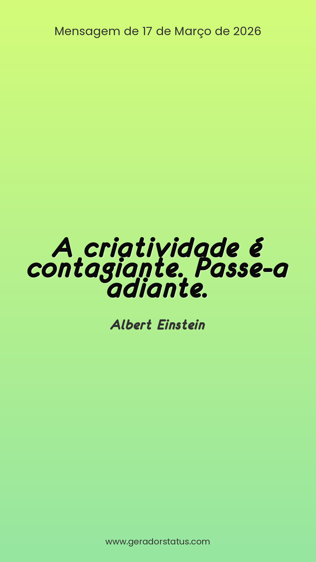 Status do dia: Reflexão