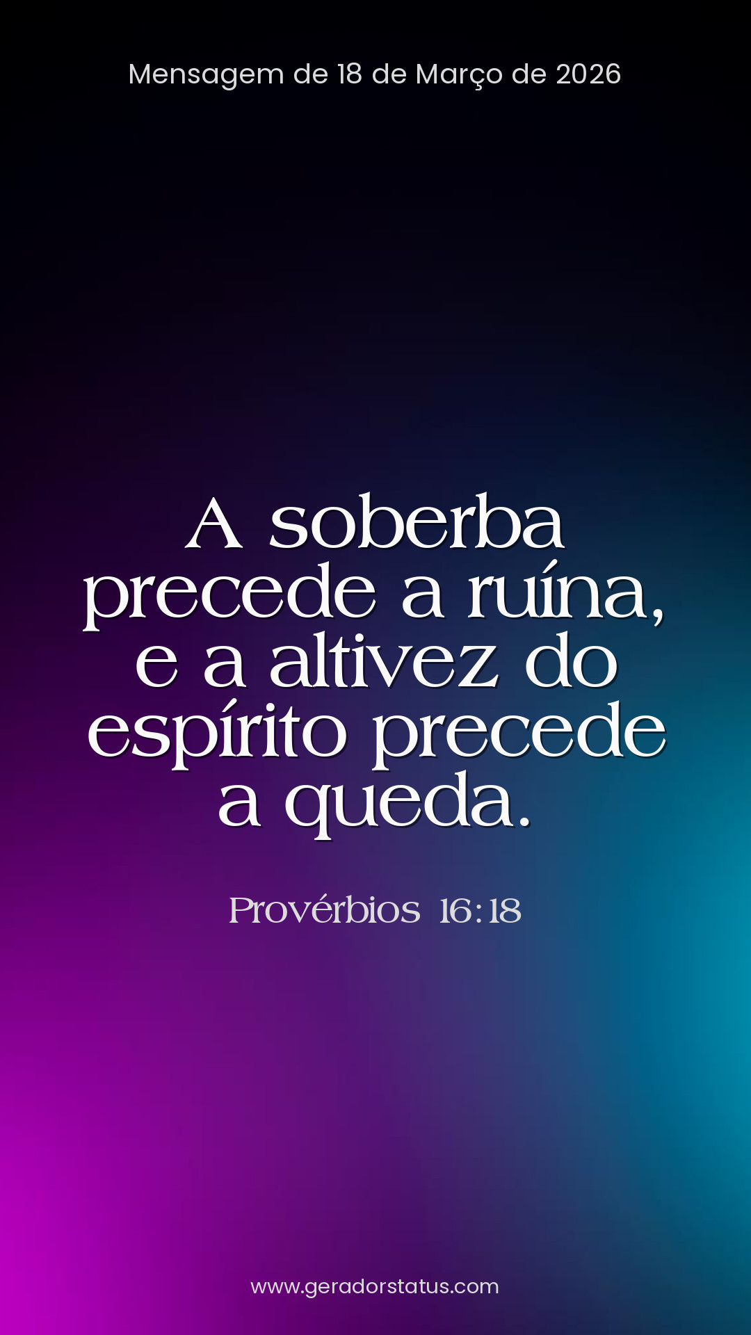 Status do dia: Versículo