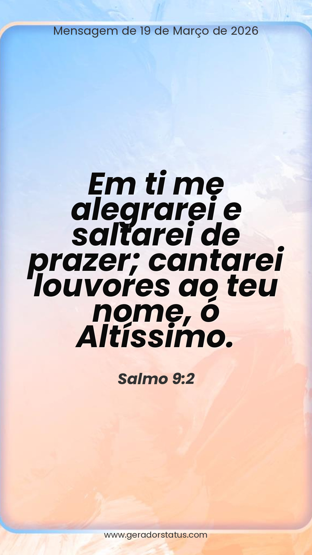 Status do dia: Salmo