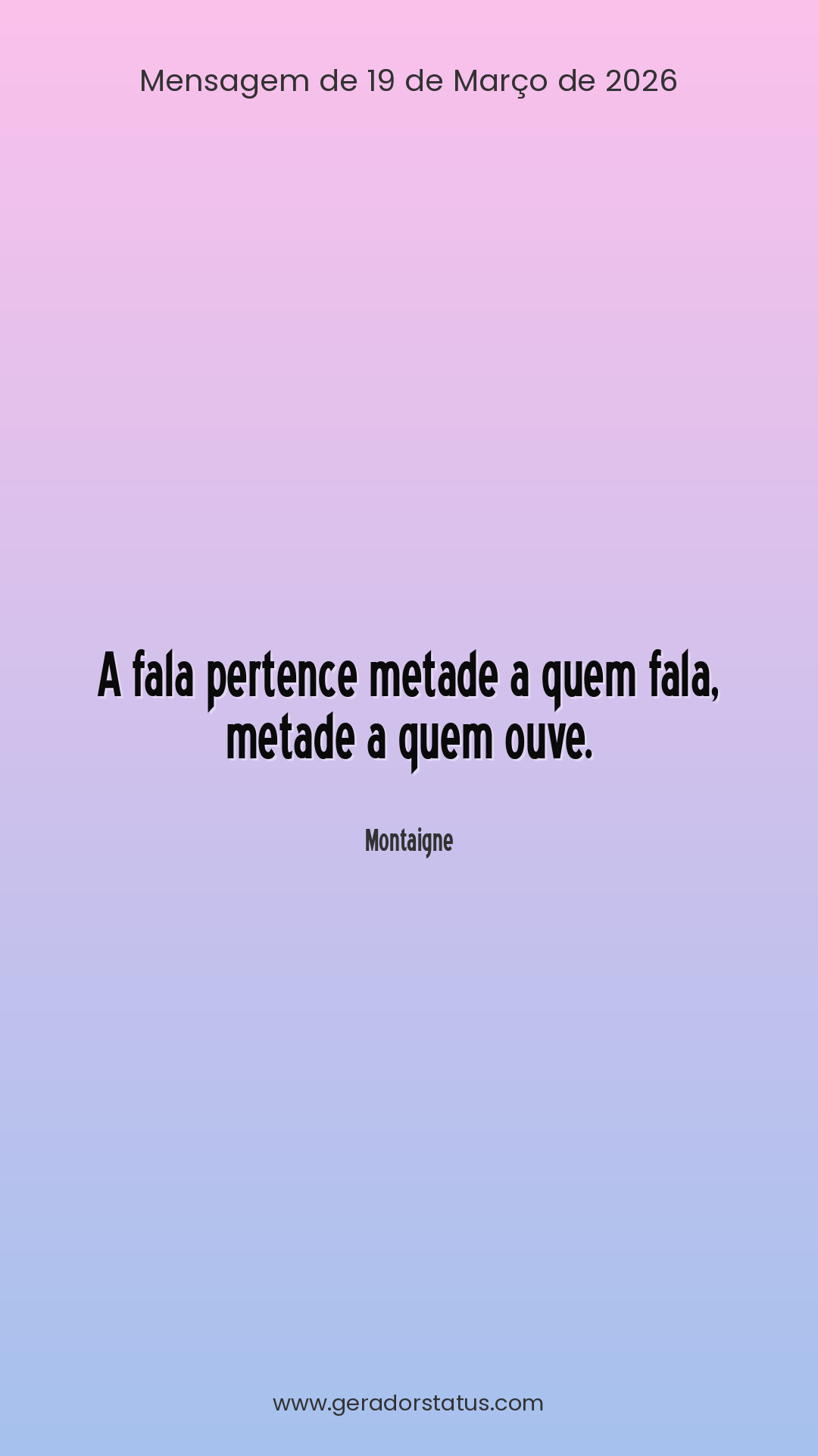 Status do dia: Reflexão