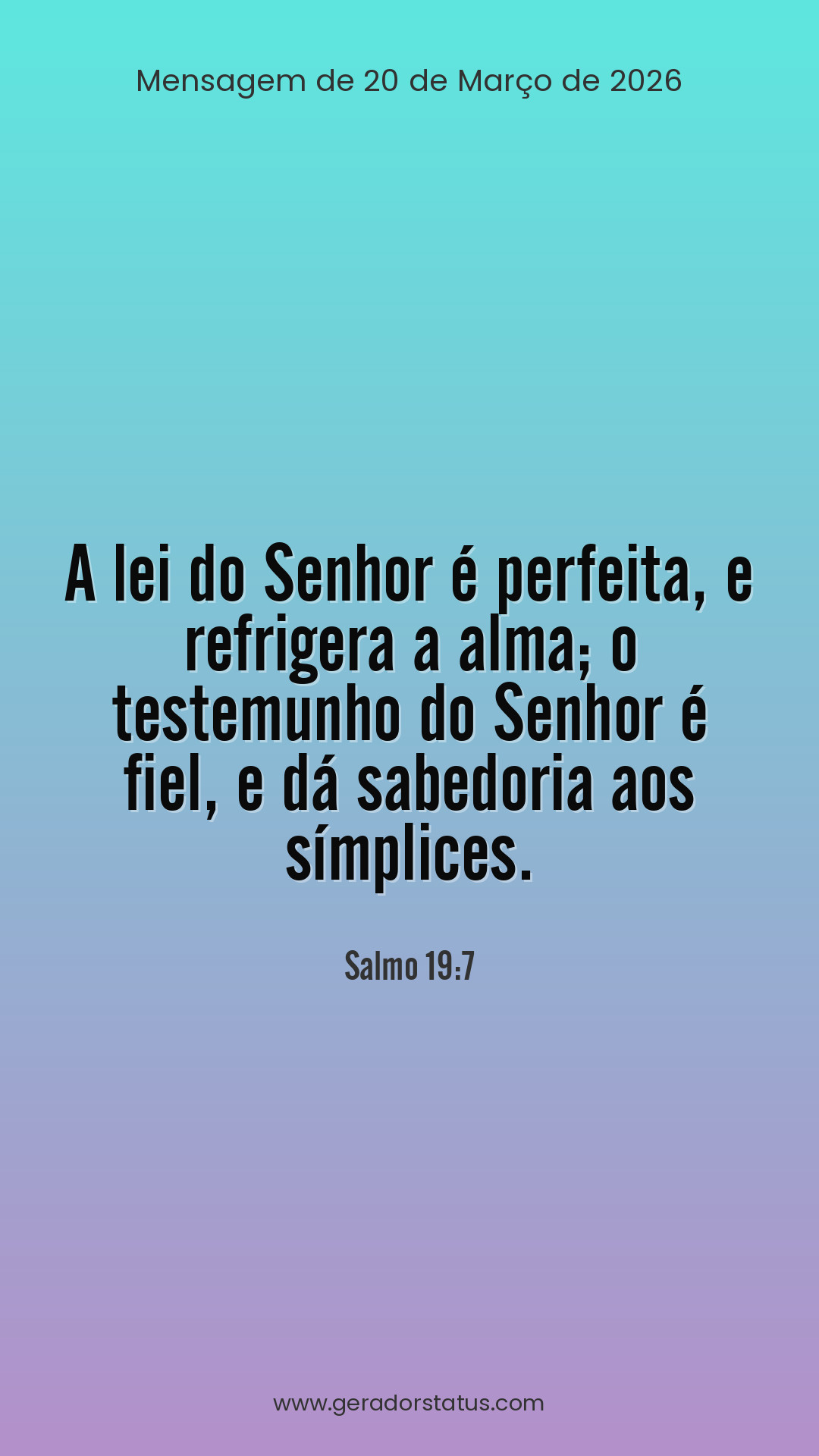 Status do dia: Salmo