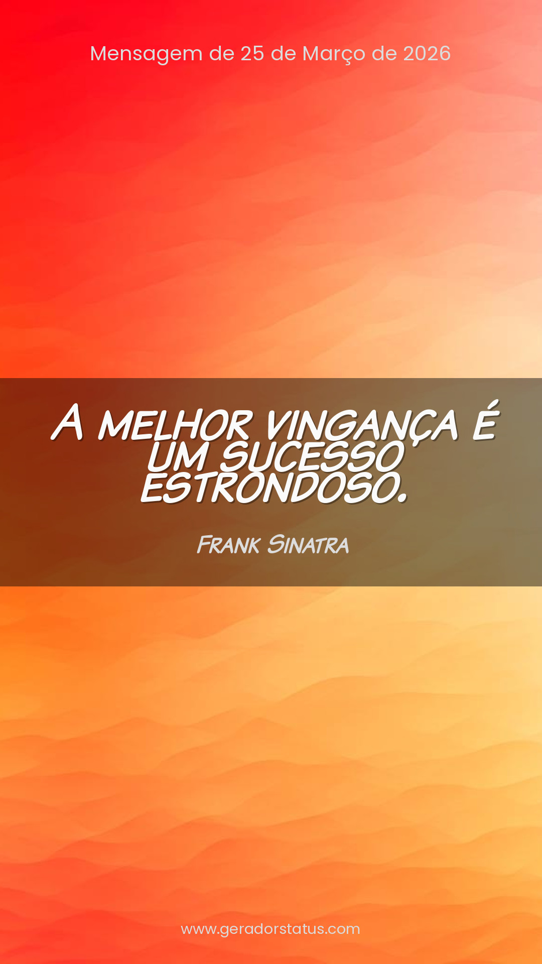 Status do dia: Reflexão