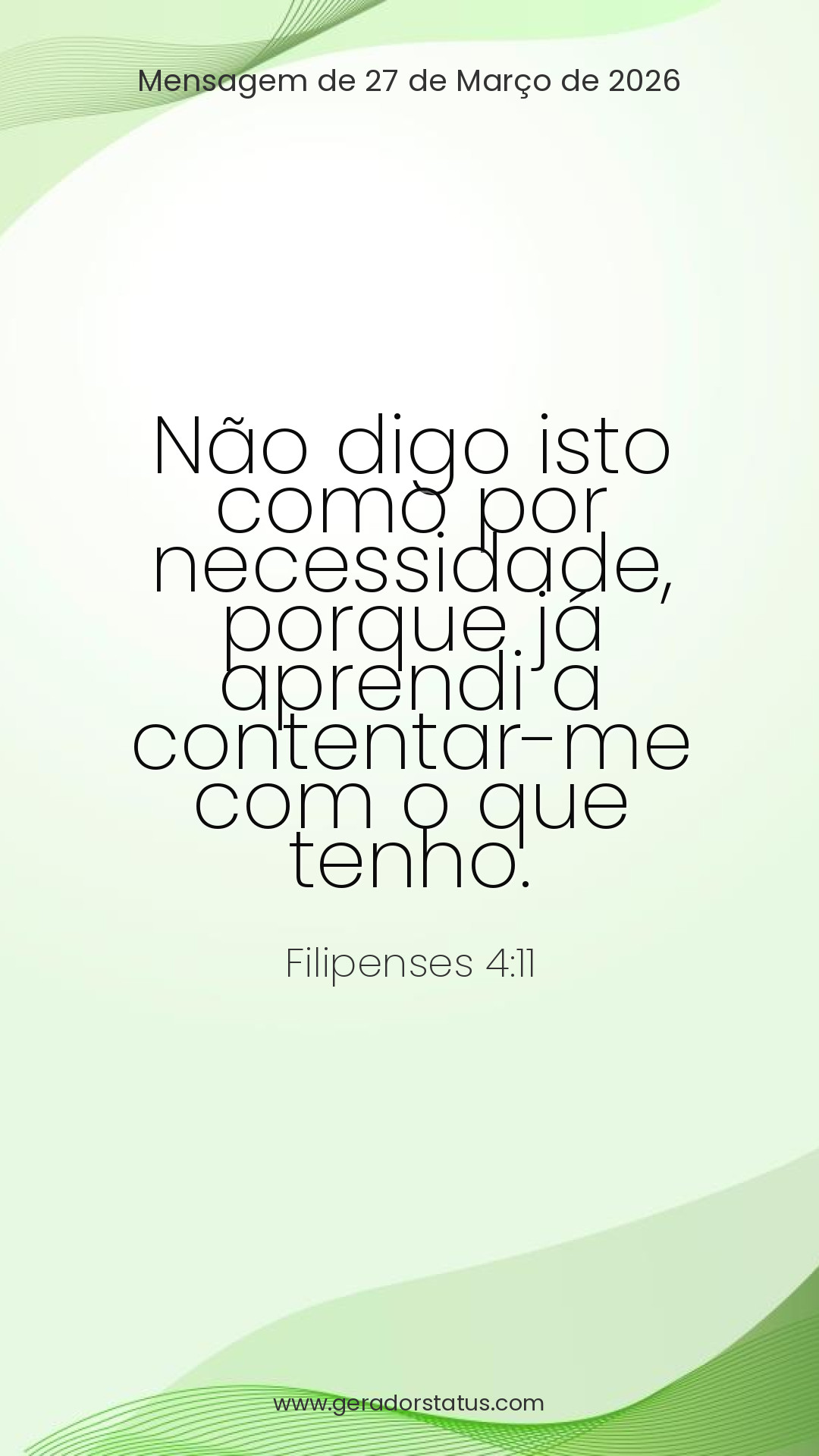 Status do dia: Versículo