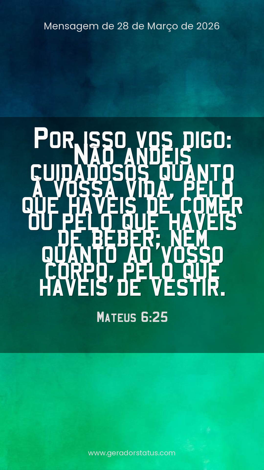 Status do dia: Versículo