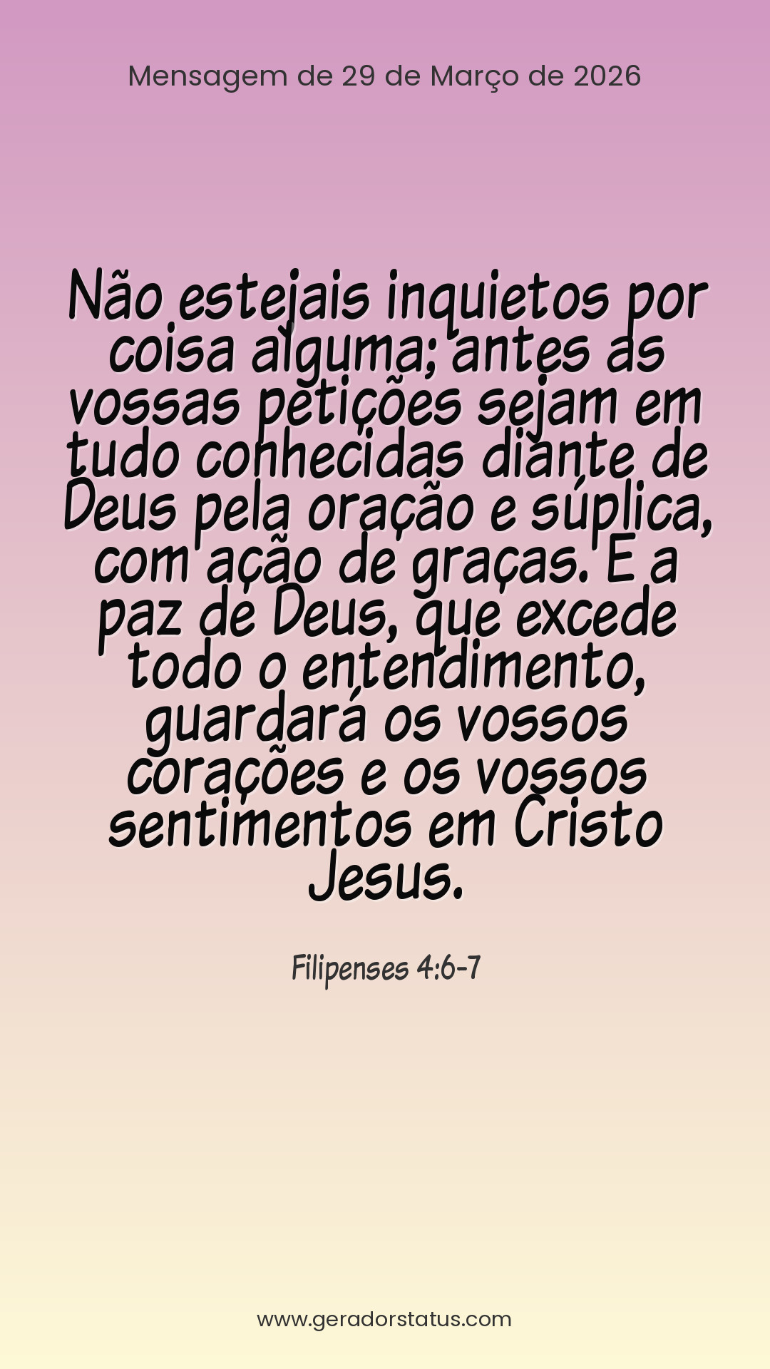 Status do dia: Versículo