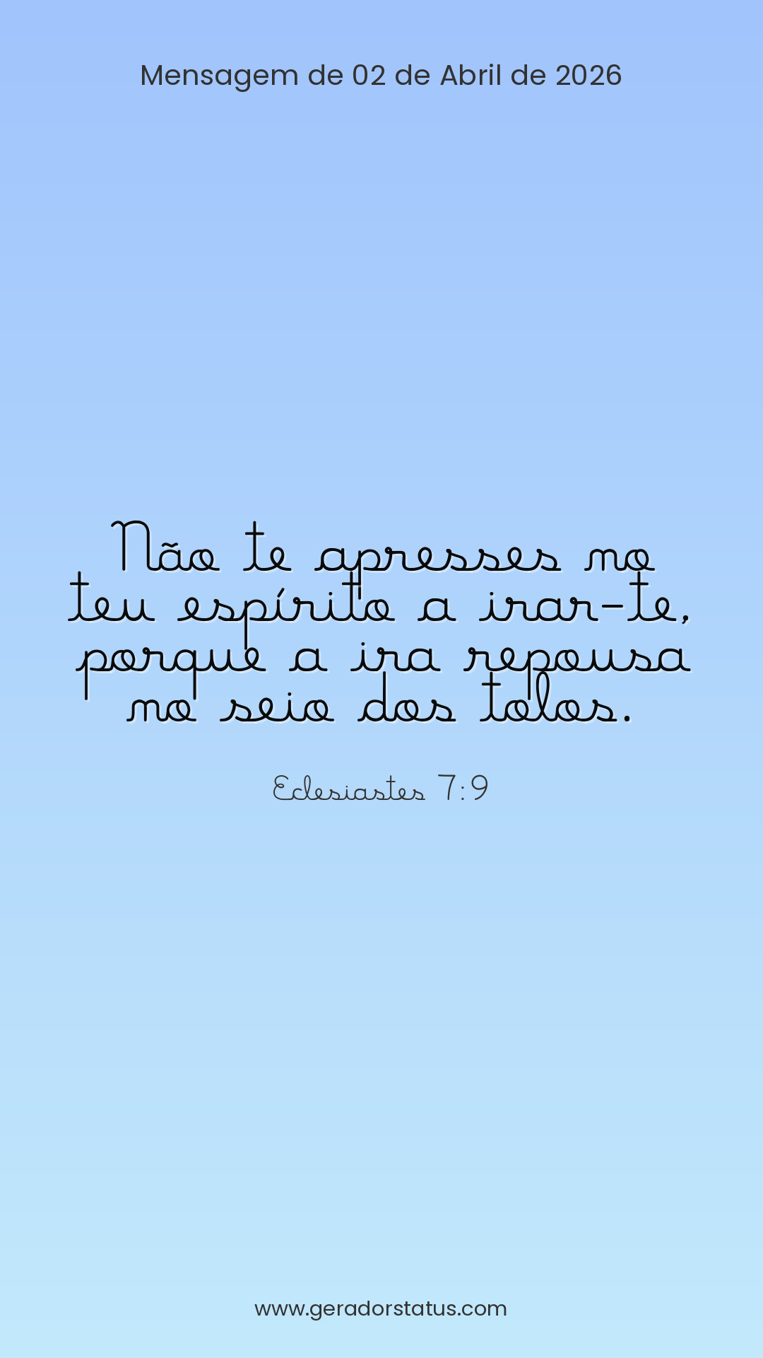 Status do dia: Versículo