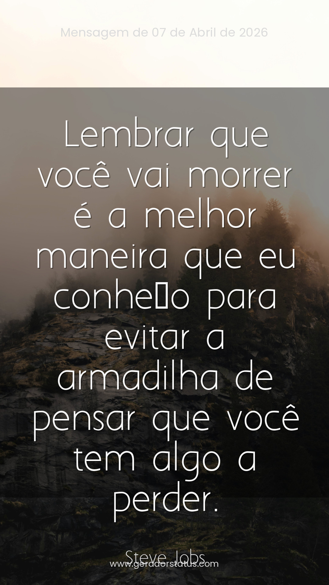 Status do dia: Citação