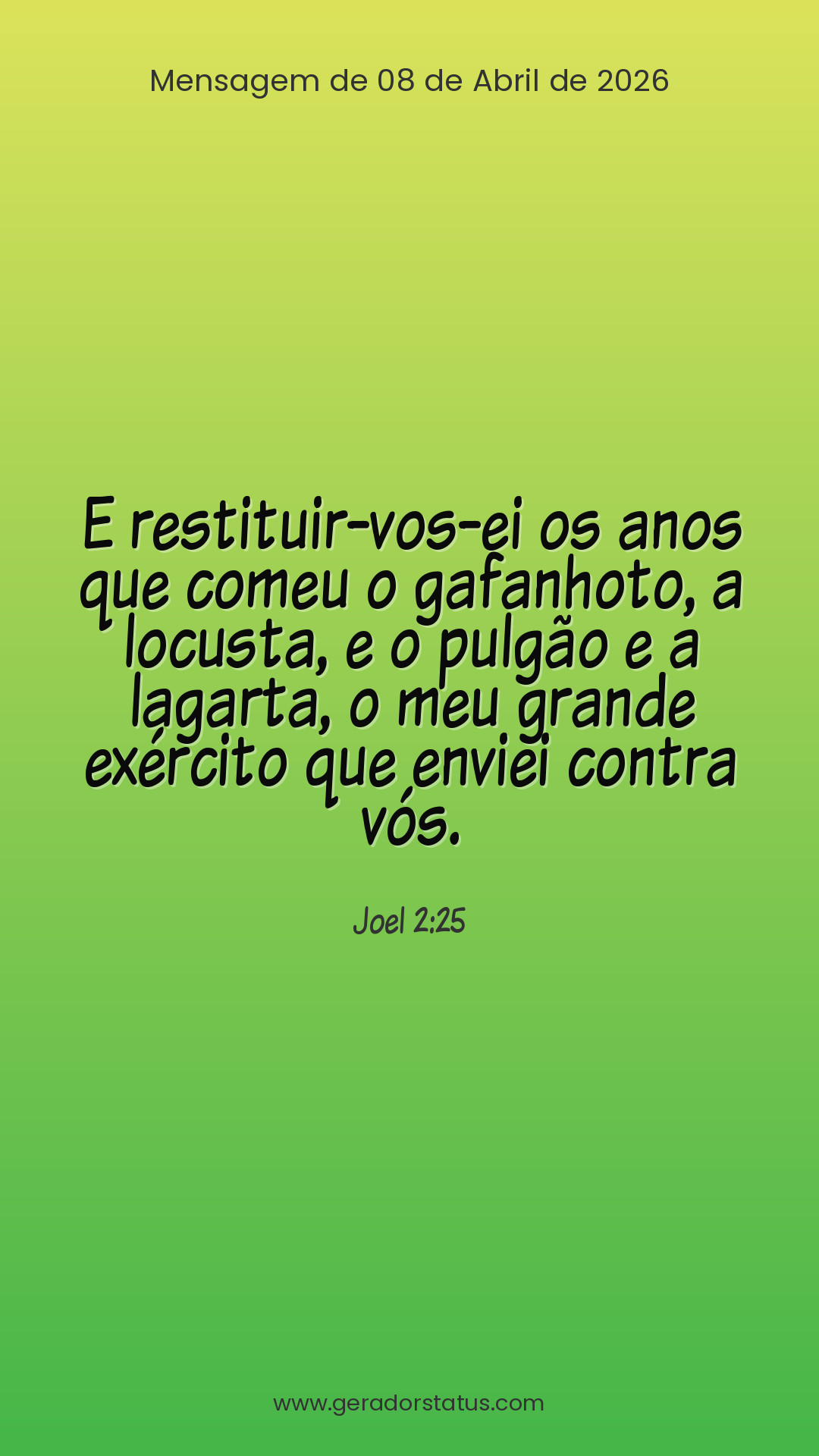 Status do dia: Versículo