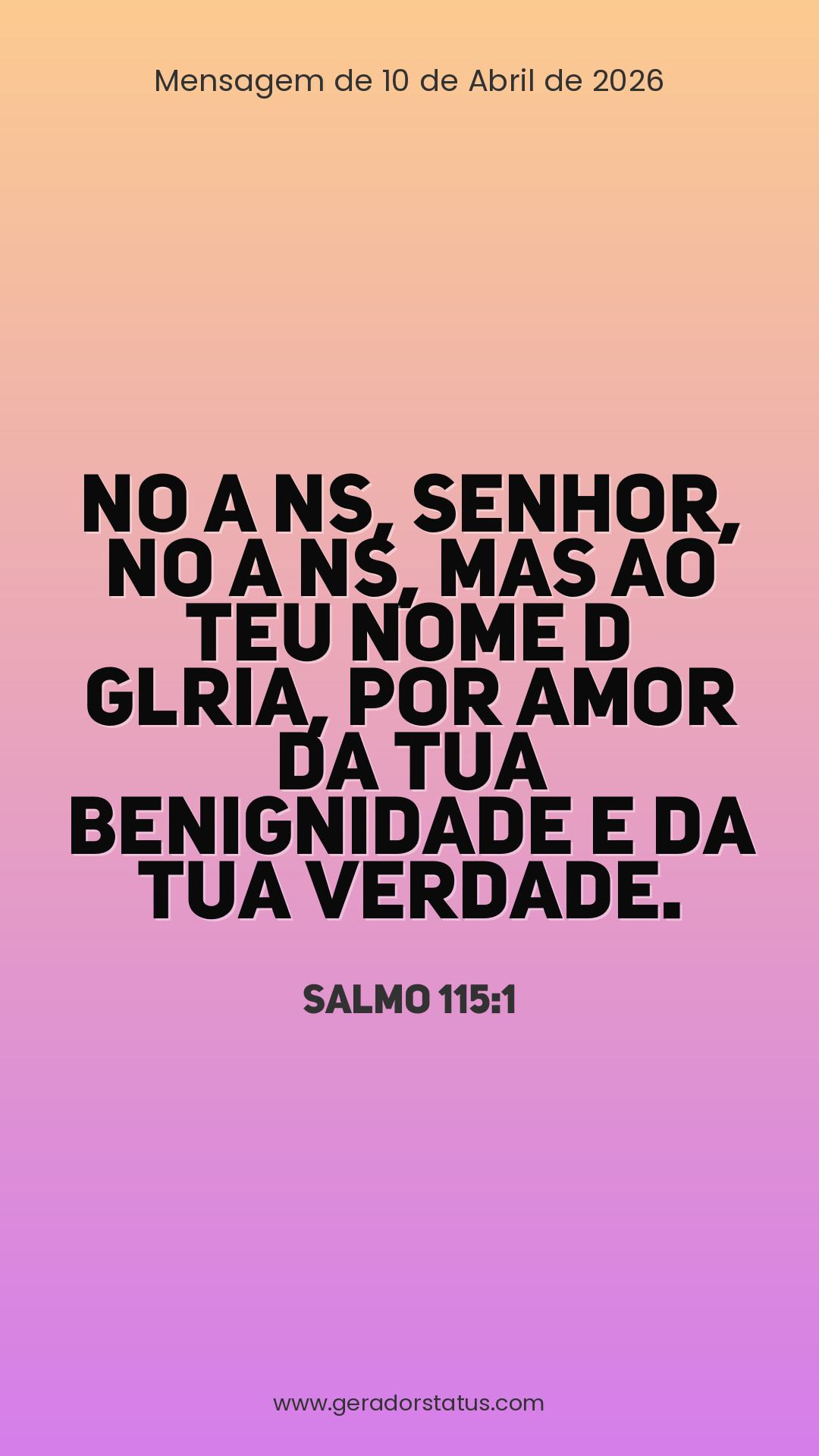 Status do dia: Salmo