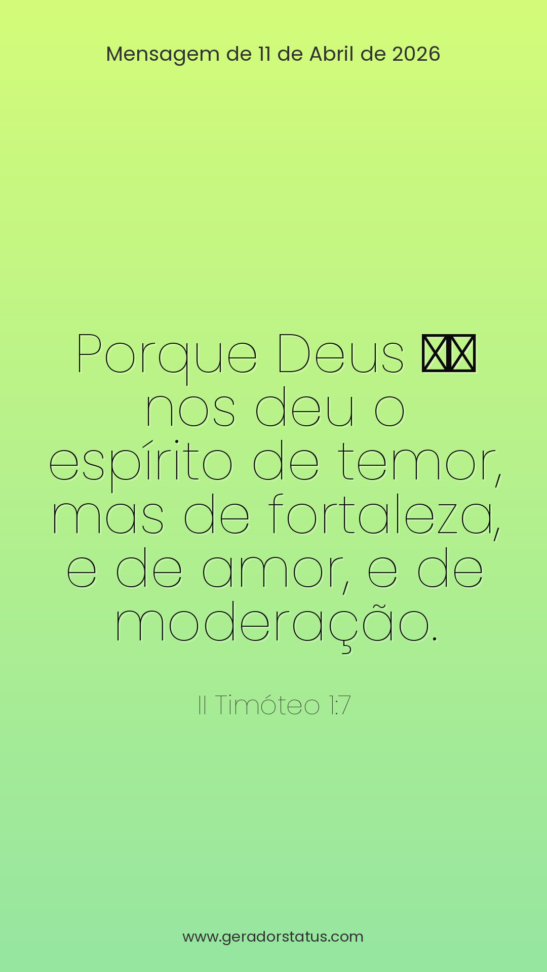 Status do dia: Versículo