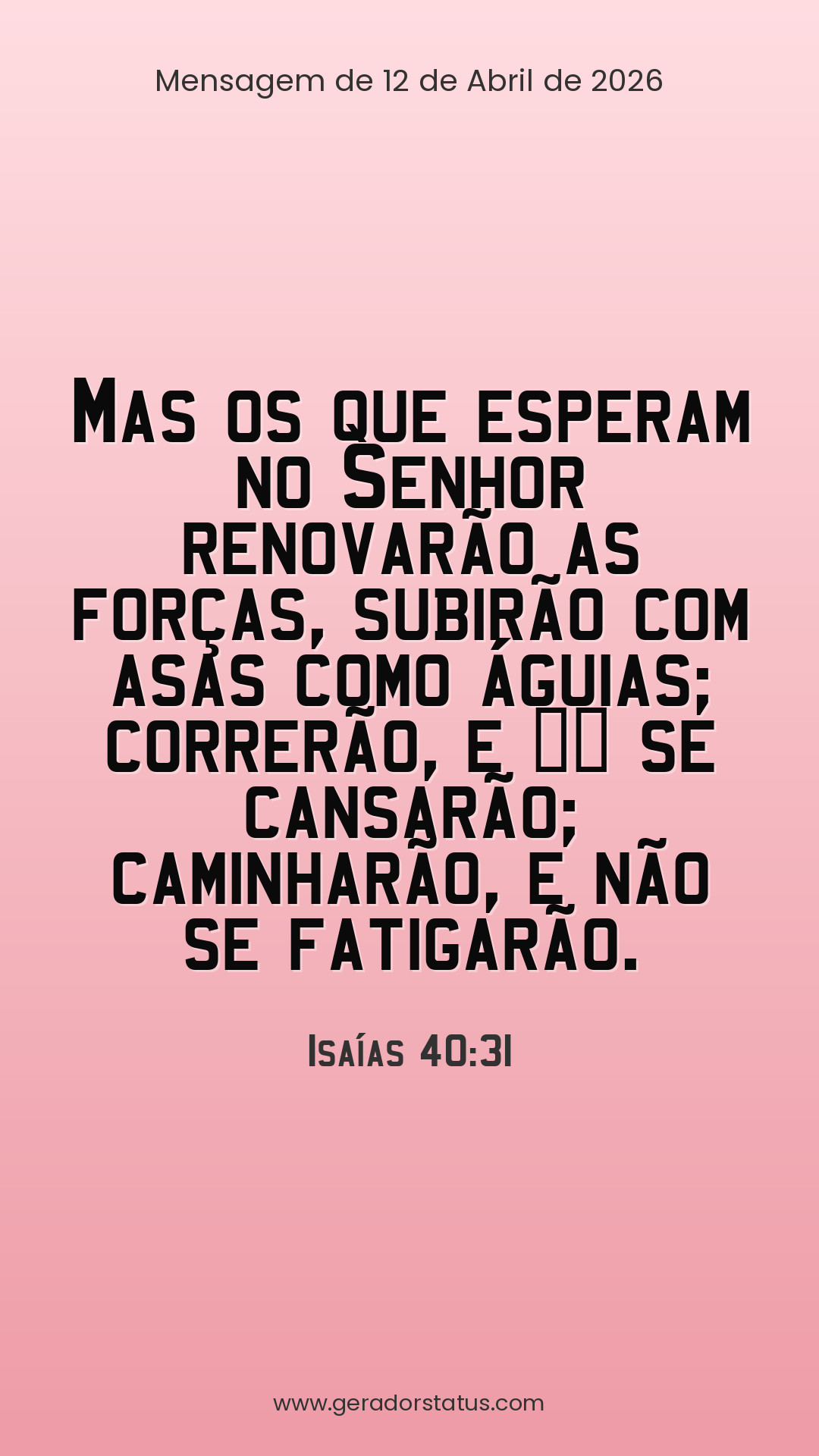 Status do dia: Versículo