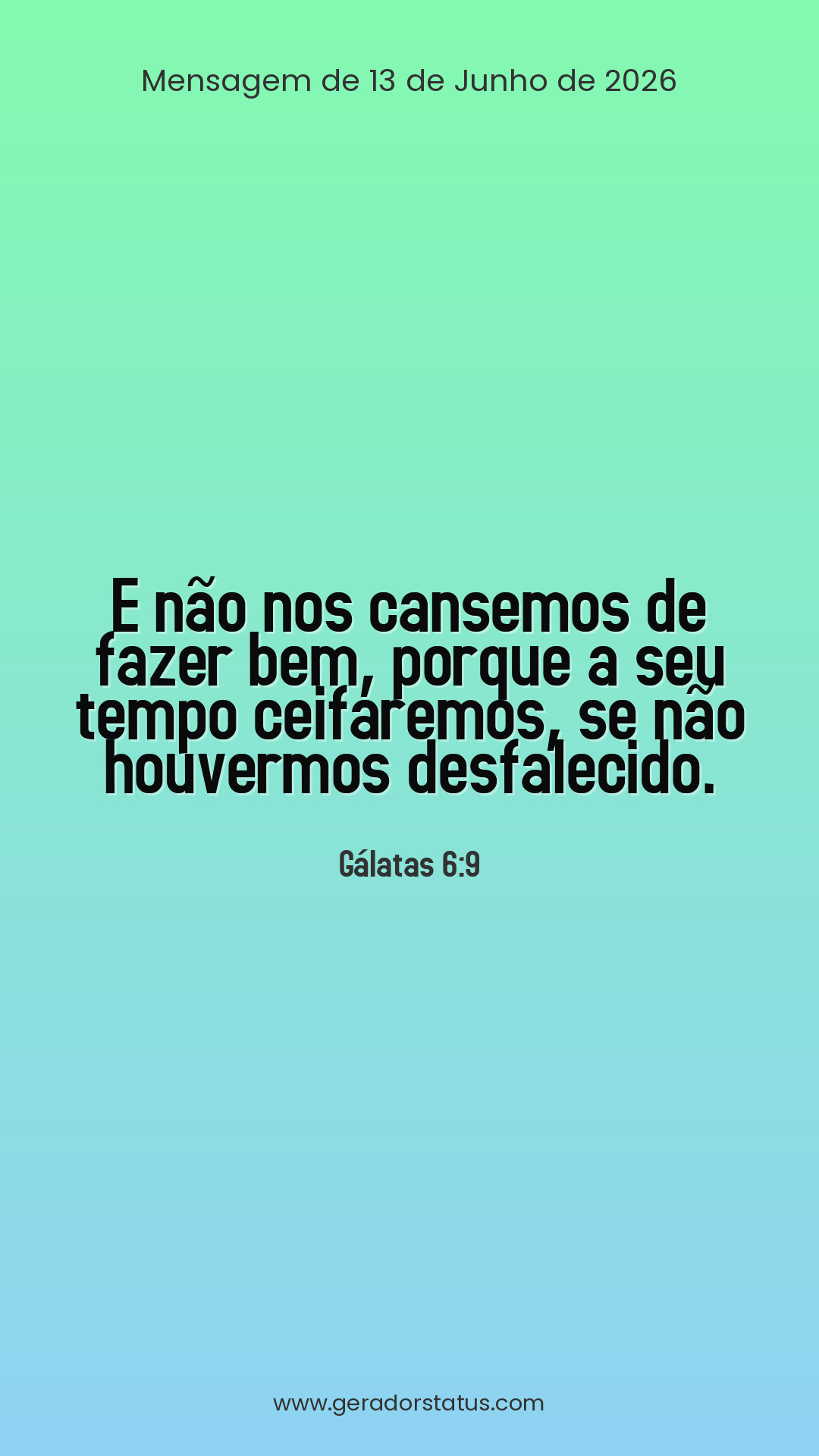 Status do dia: Versículo