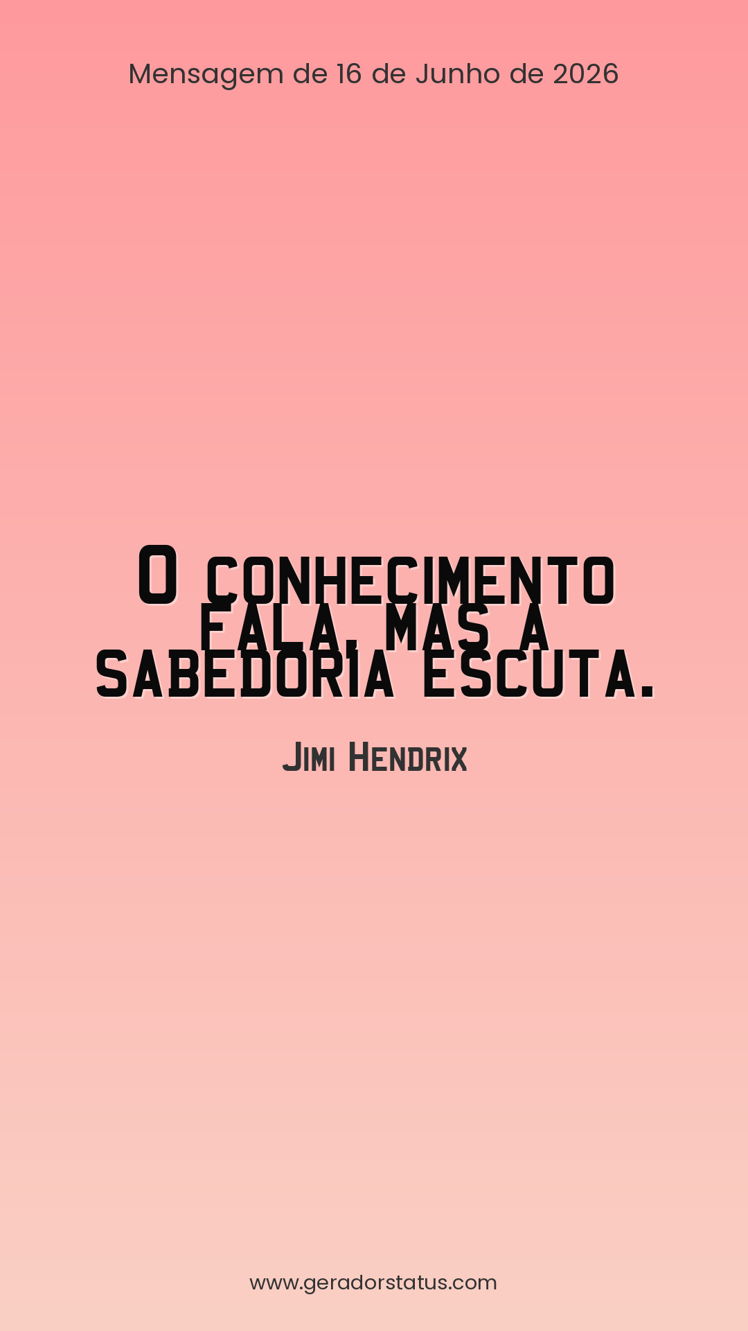 Status do dia: Reflexão