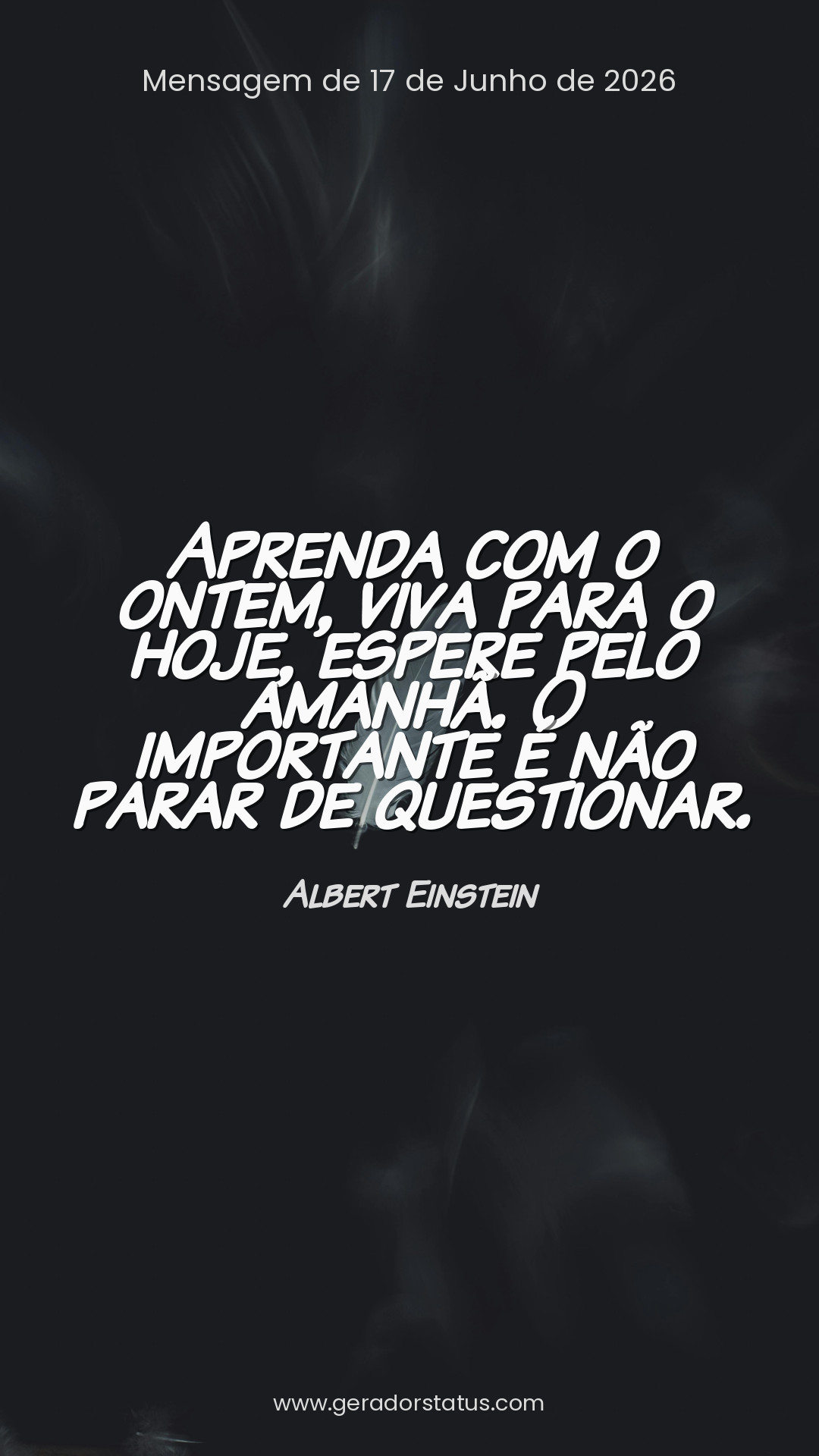 Status do dia: Reflexão