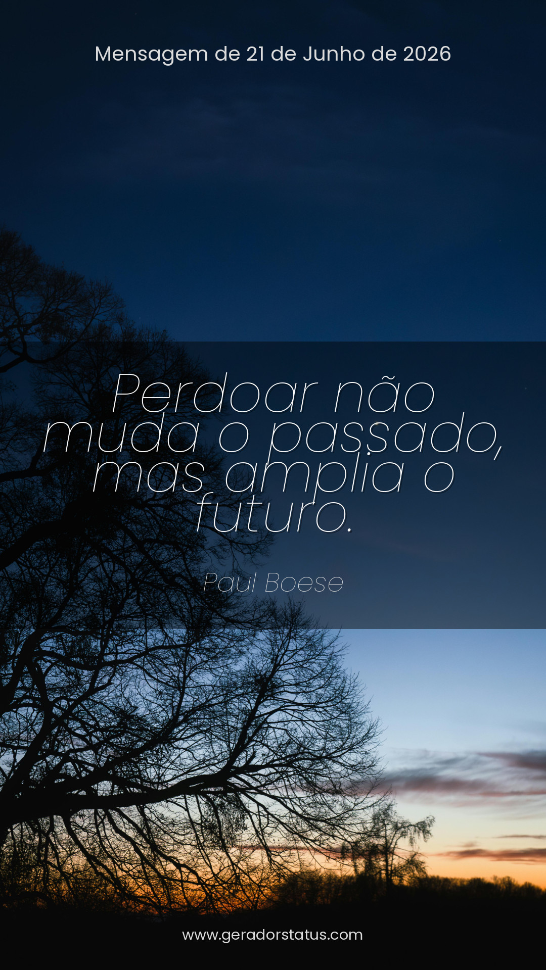 Status do dia: Reflexão