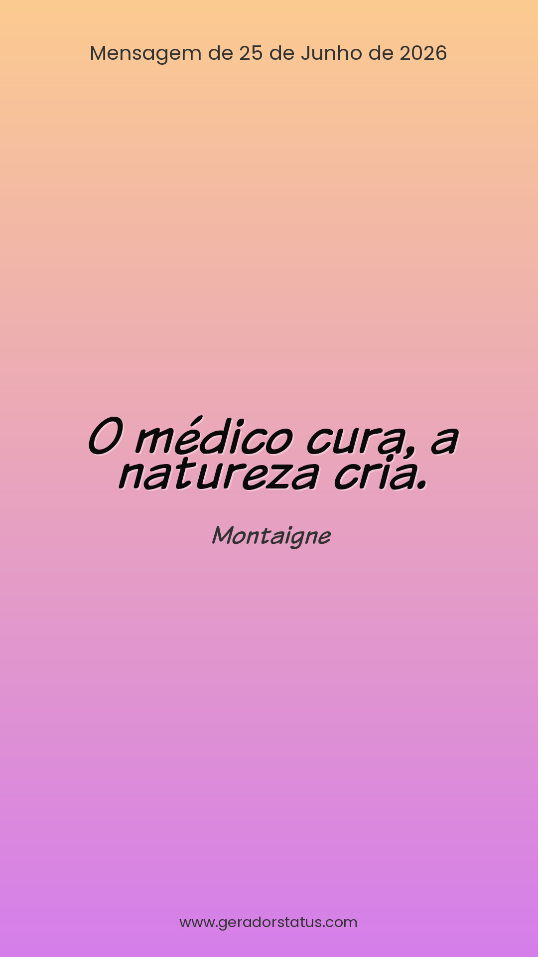 Status do dia: Reflexão