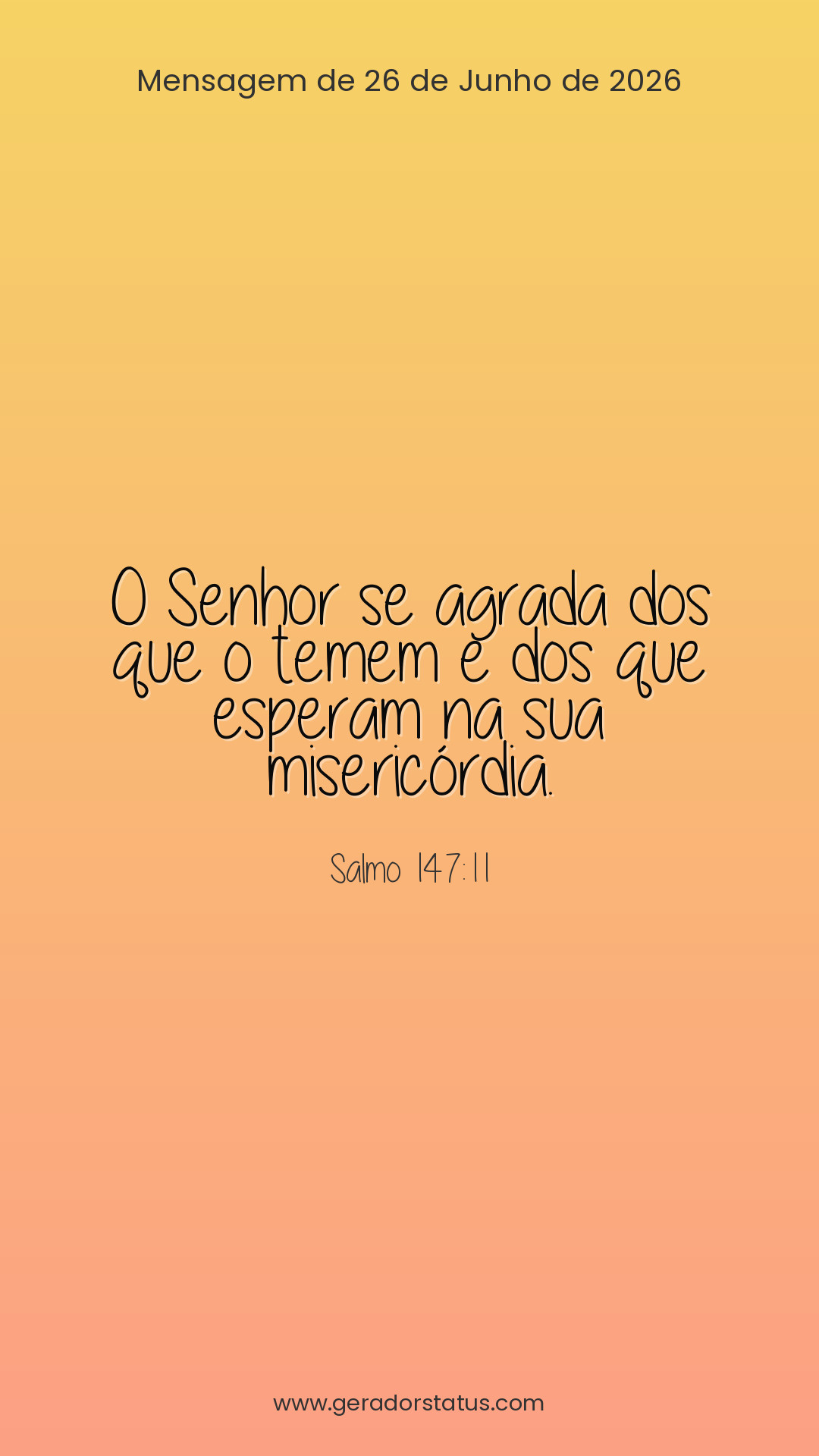 Status do dia: Salmo