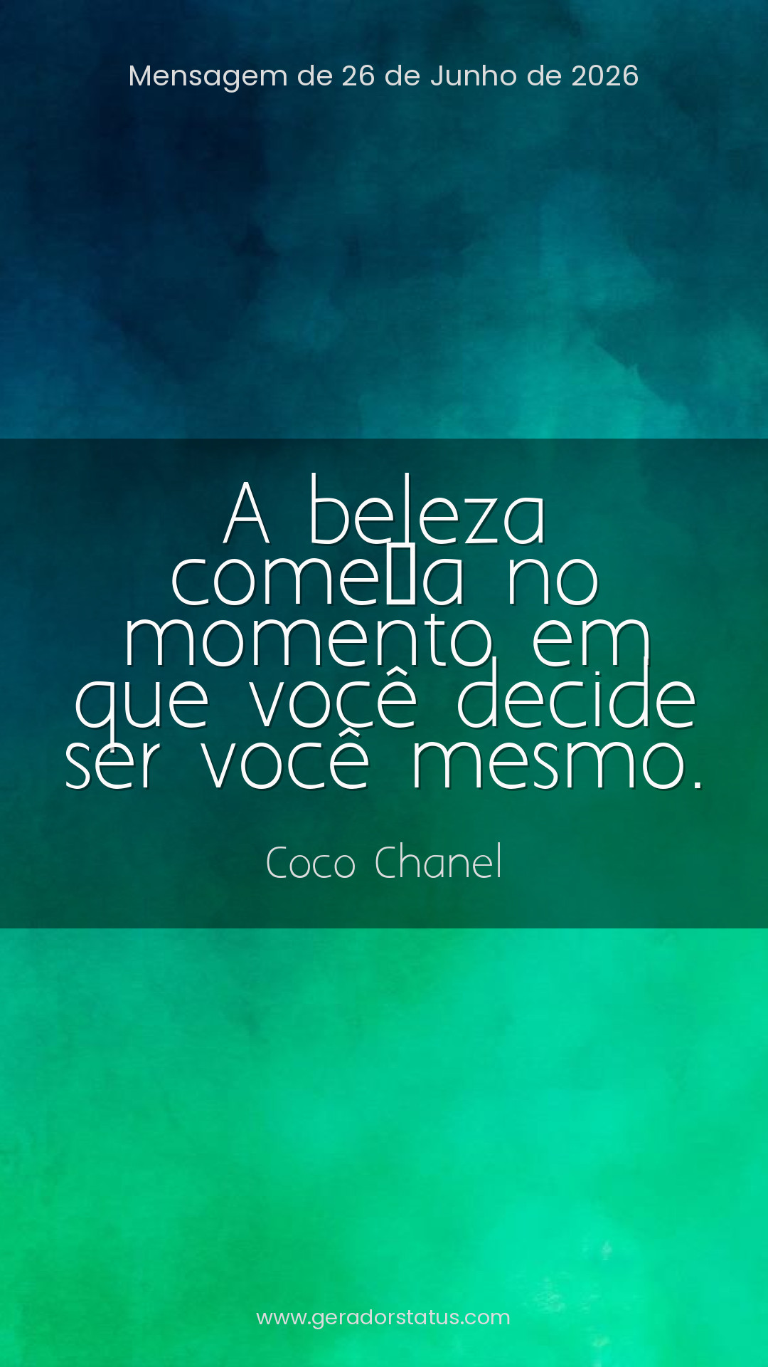 Status do dia: Reflexão