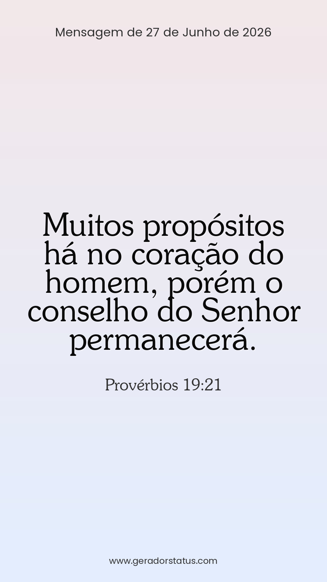Status do dia: Versículo