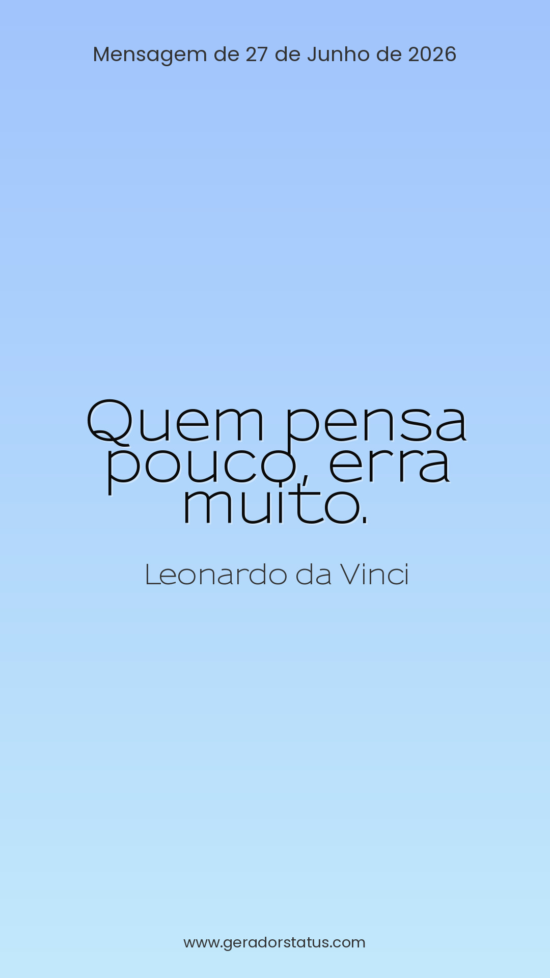 Status do dia: Reflexão