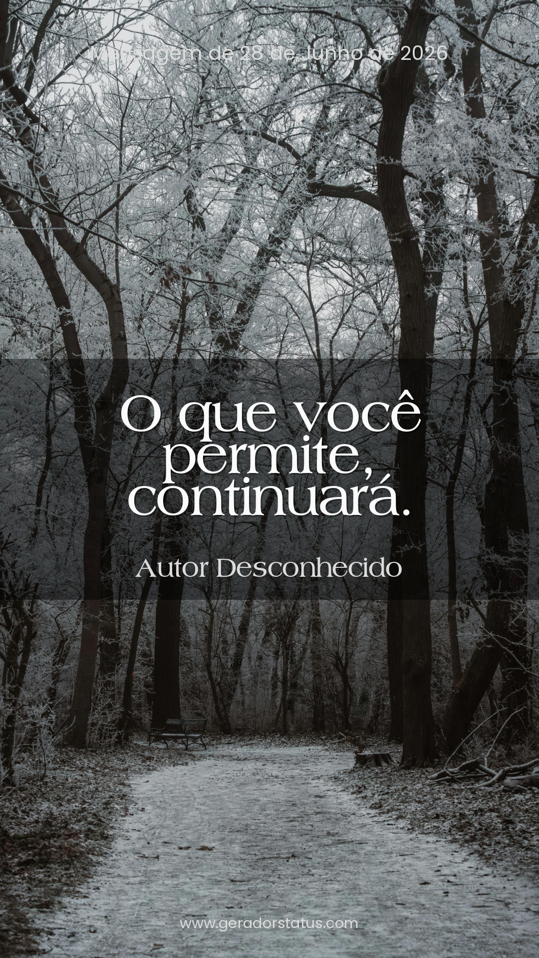 Status do dia: Reflexão