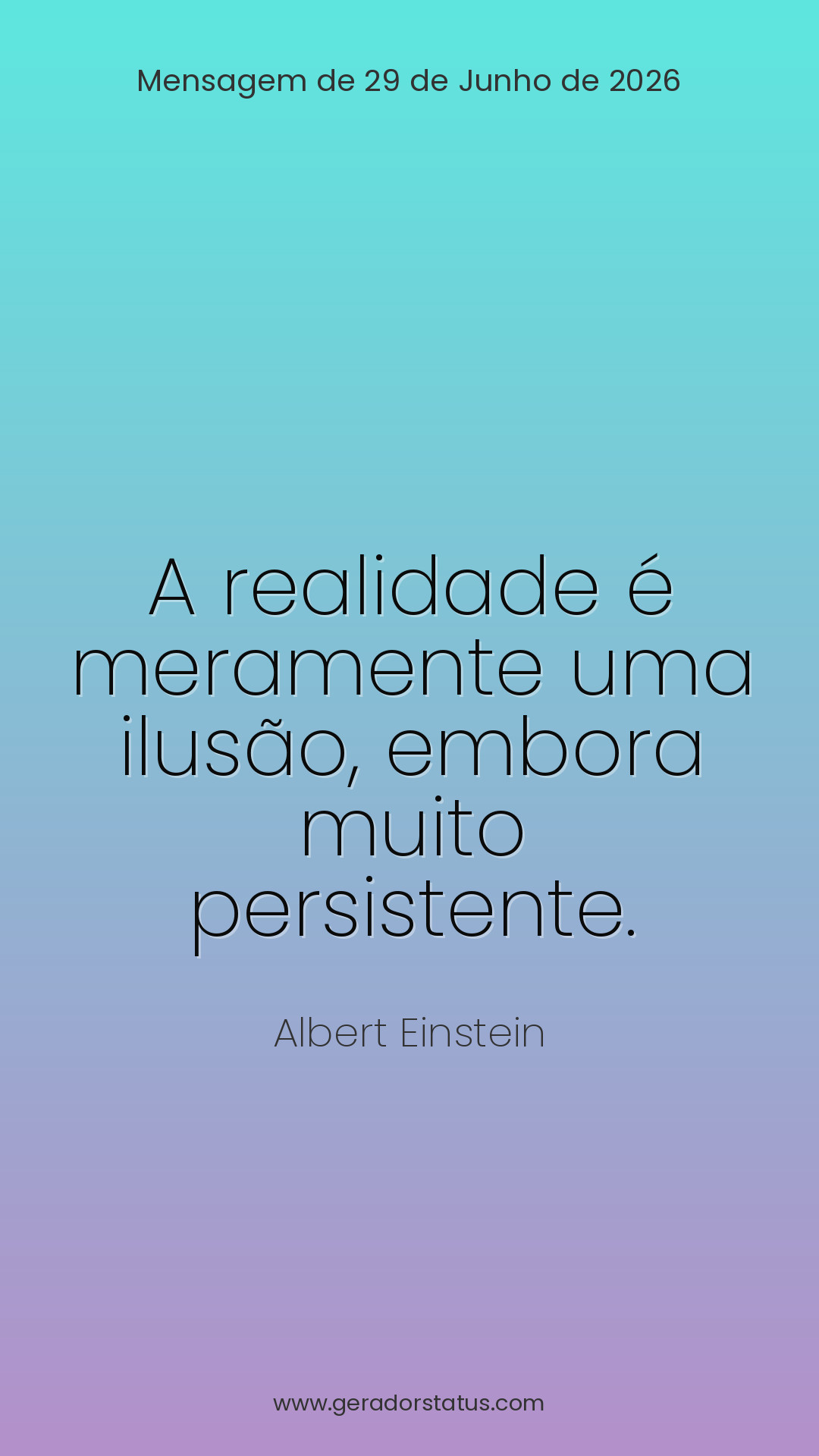 Status do dia: Reflexão