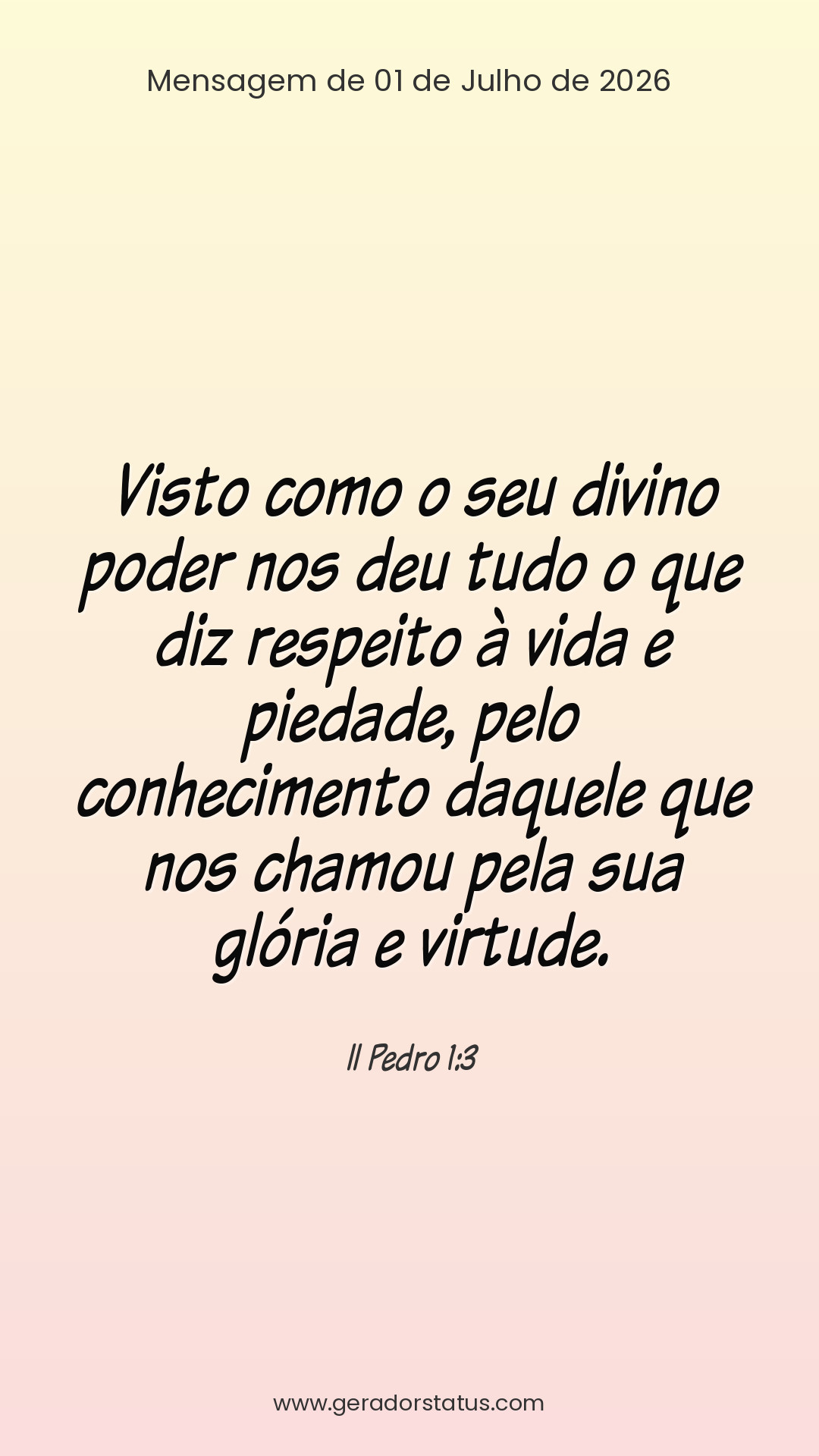 Status do dia: Versículo