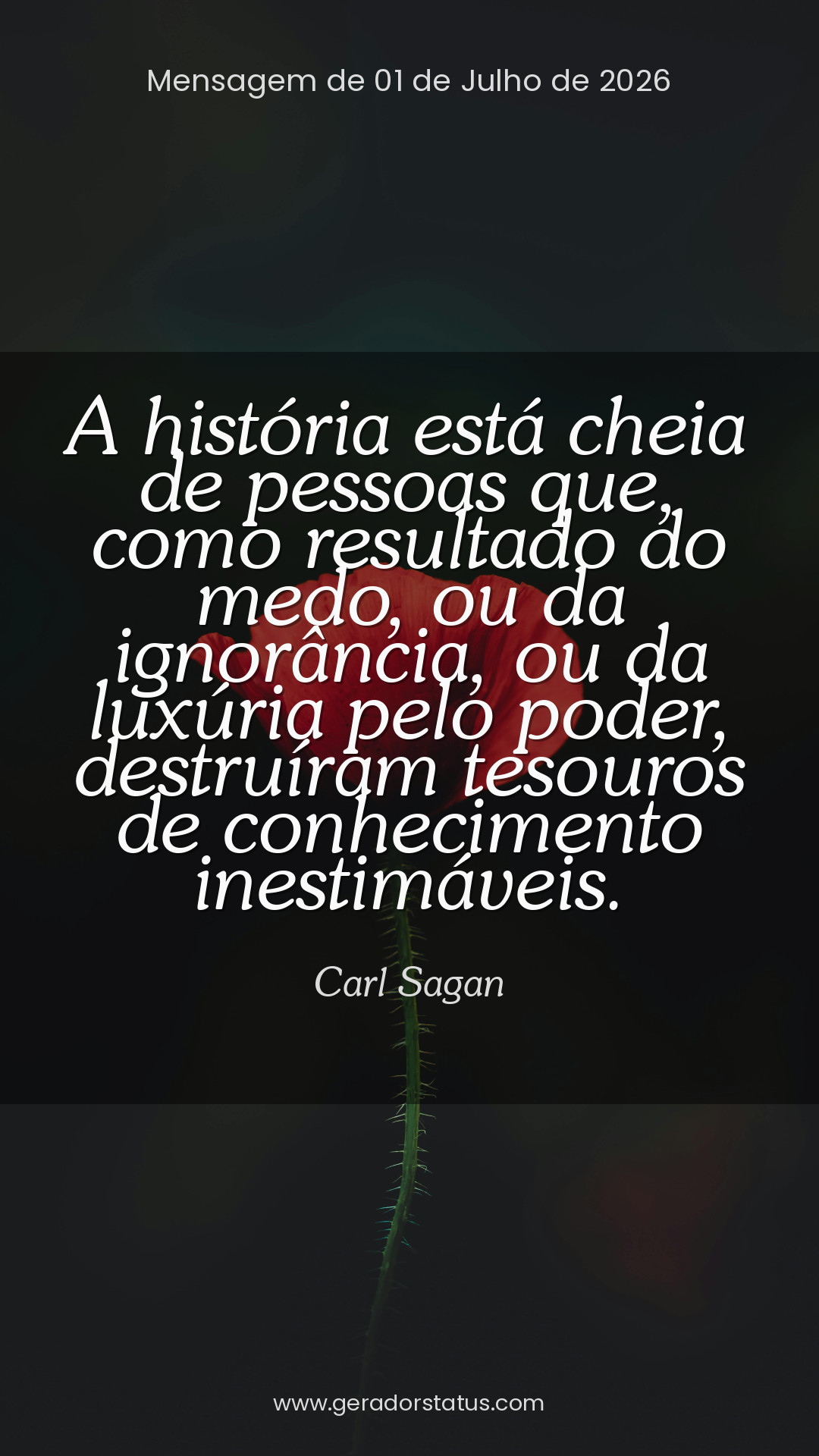 Status do dia: Citação