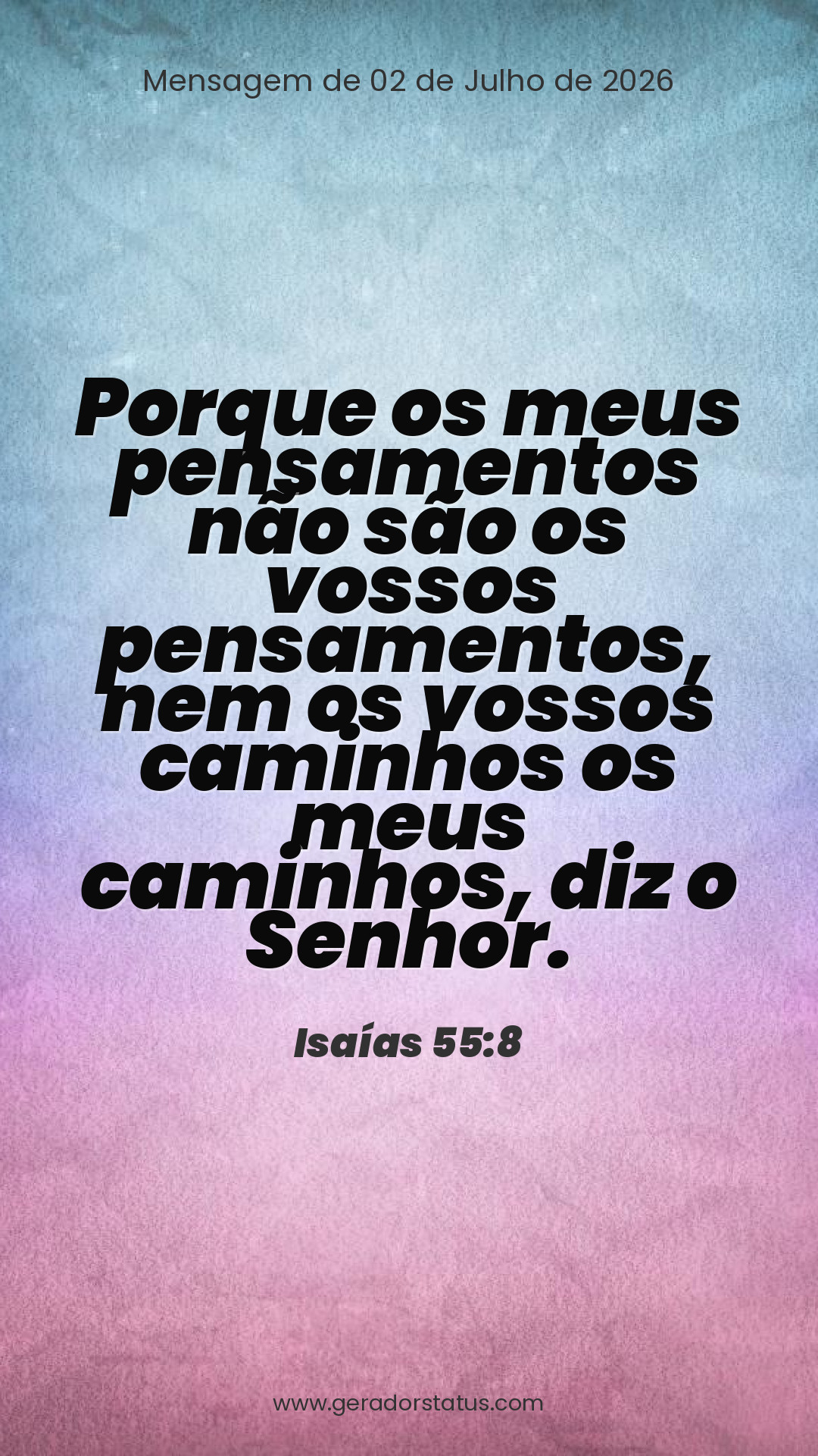 Status do dia: Versículo