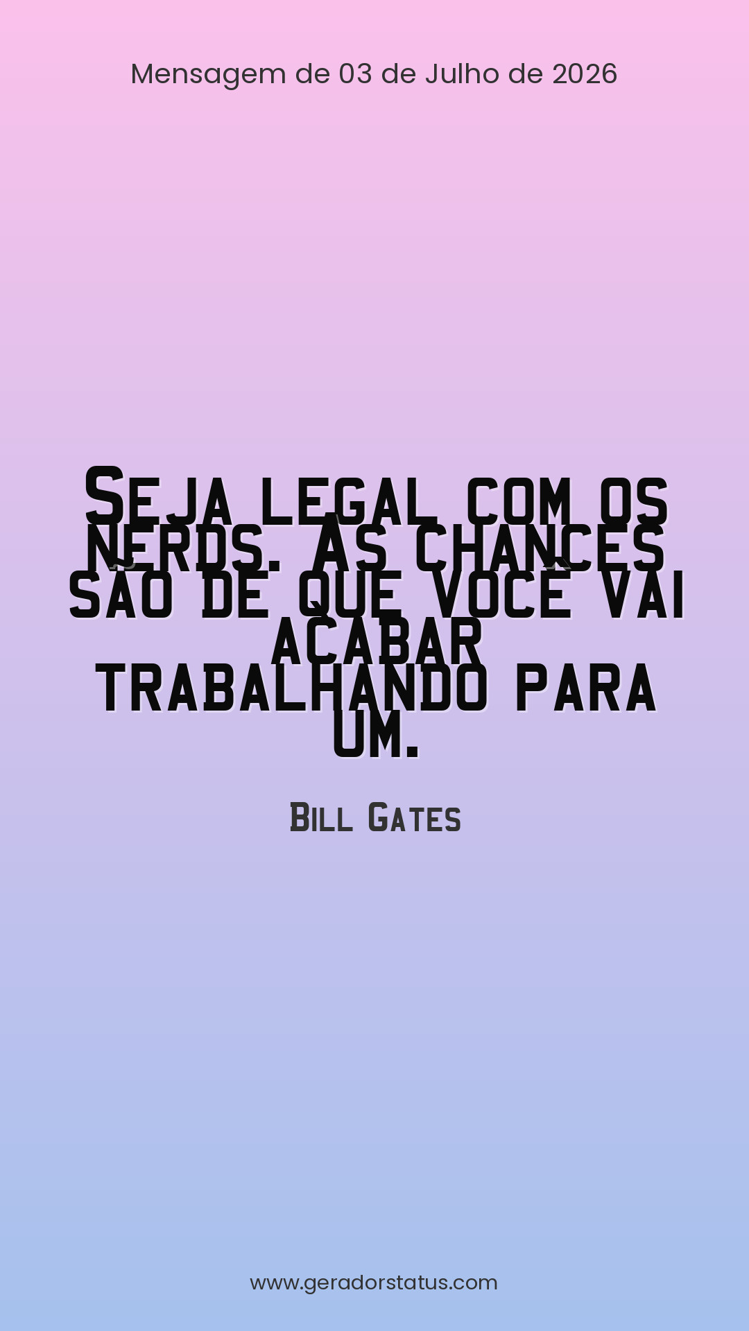 Status do dia: Citação