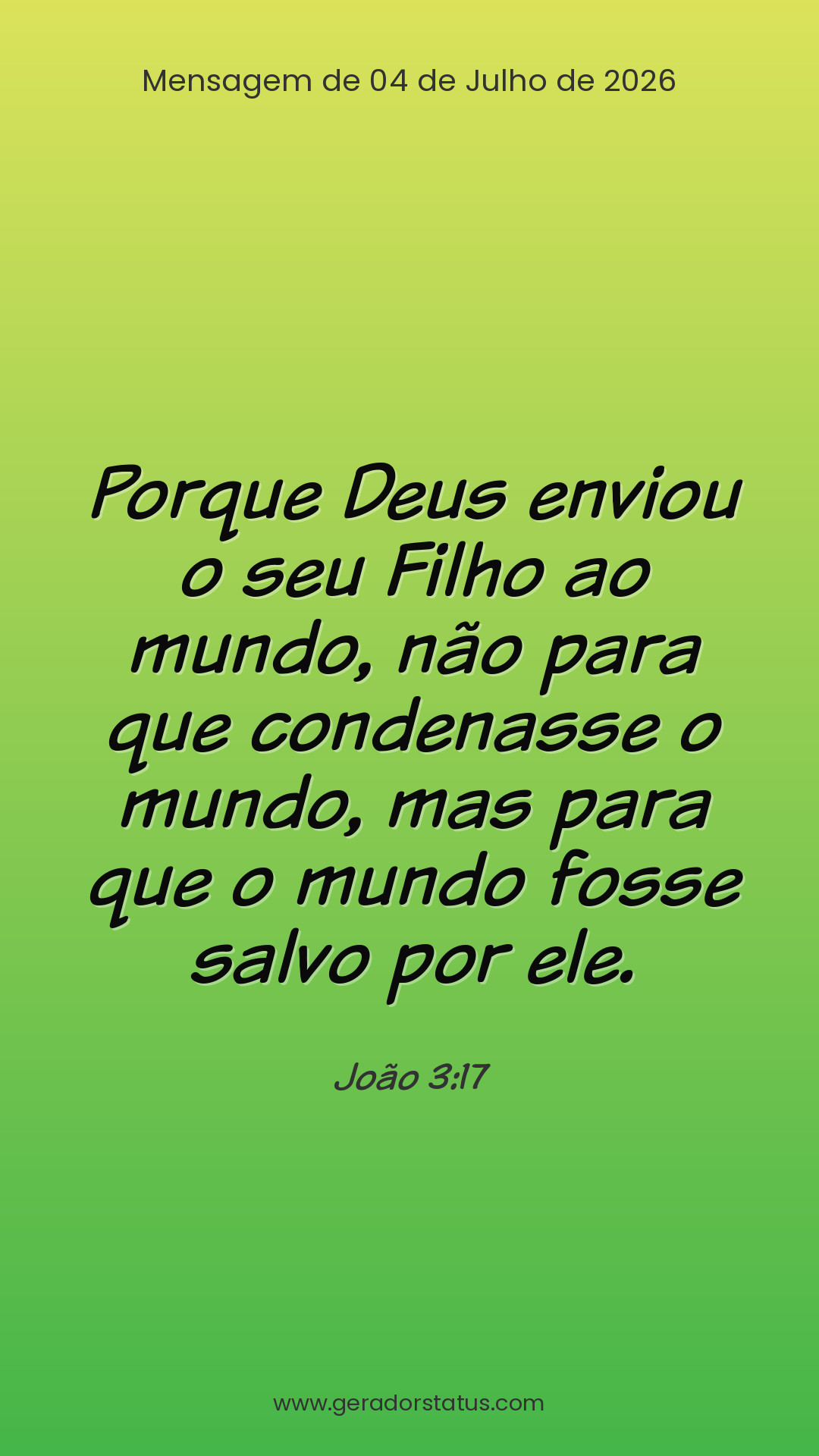 Status do dia: Versículo