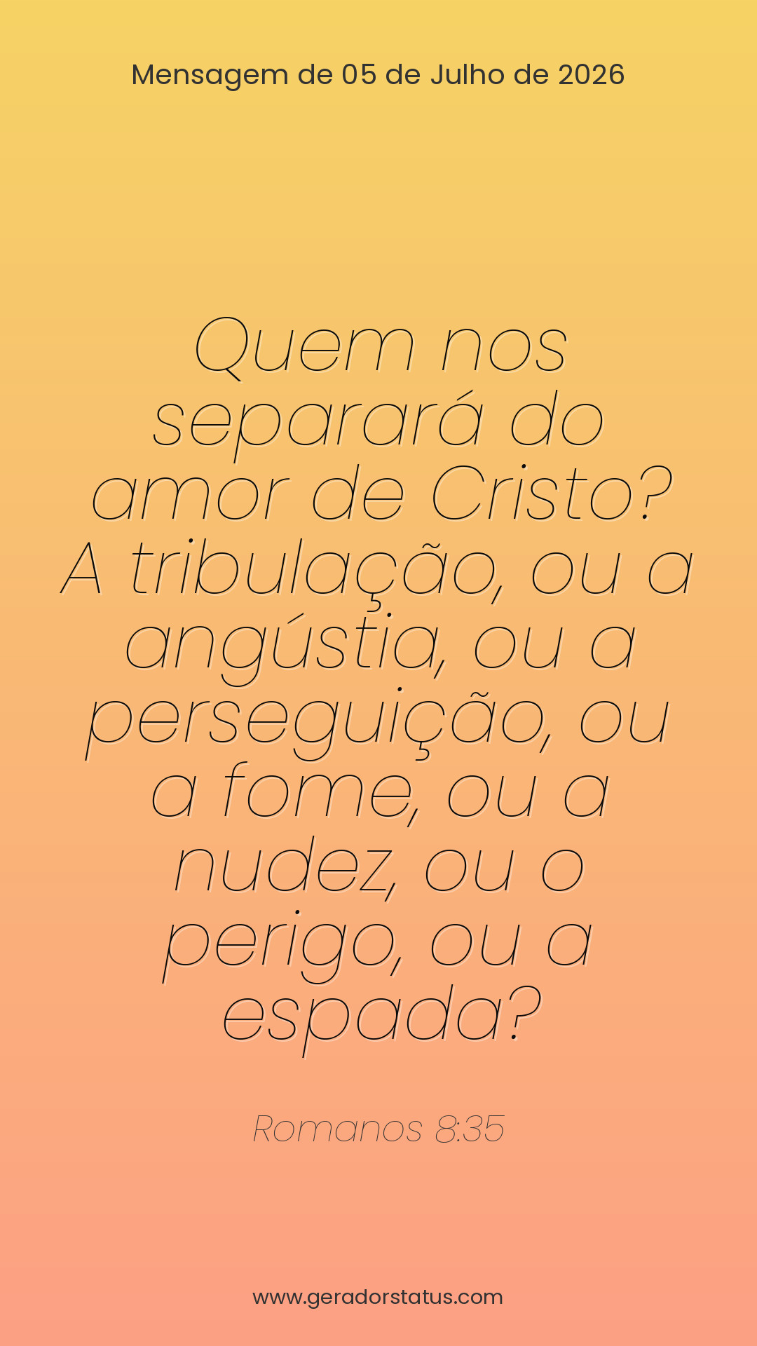 Status do dia: Versículo