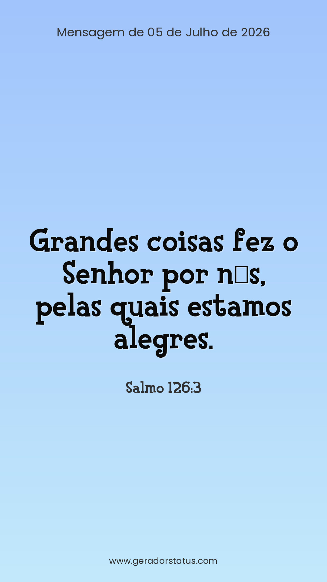 Status do dia: Salmo
