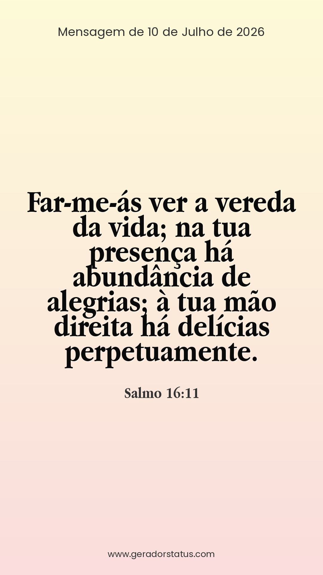 Status do dia: Salmo