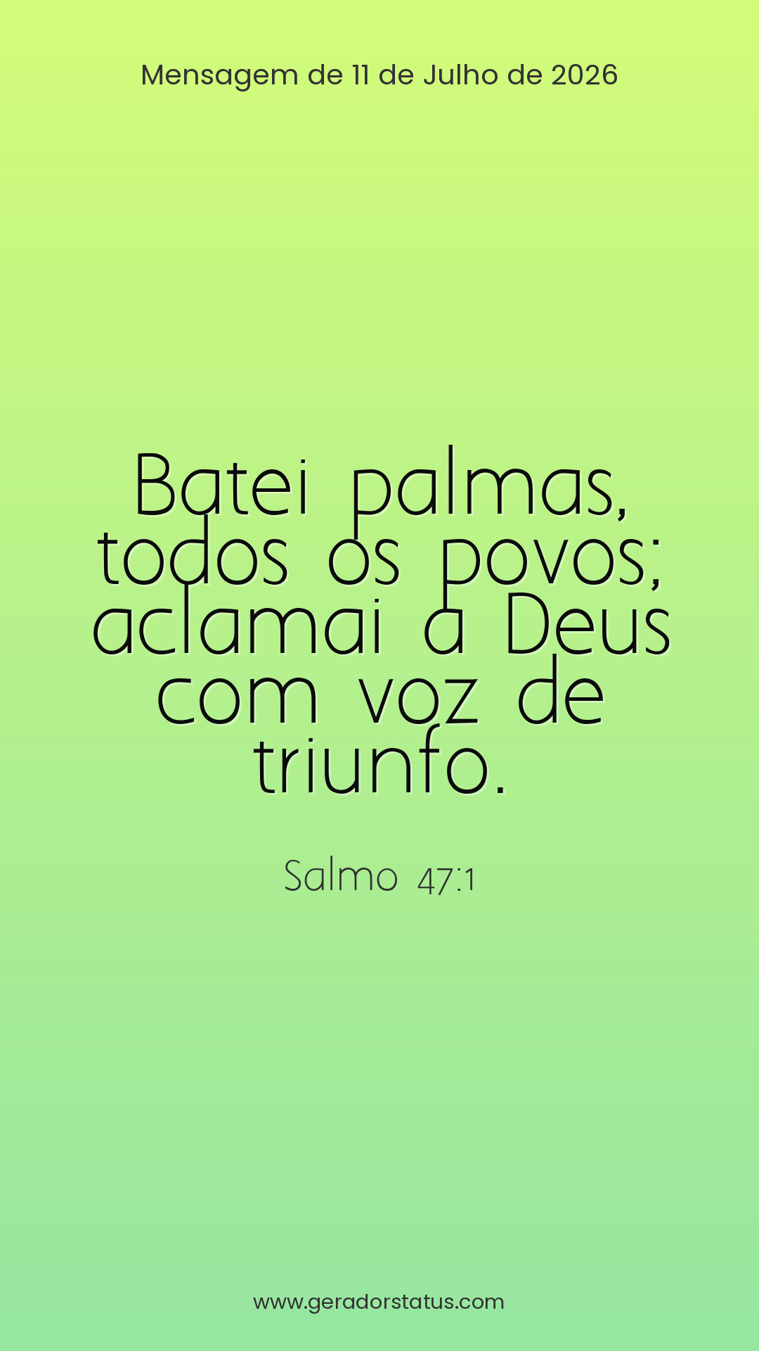 Status do dia: Salmo