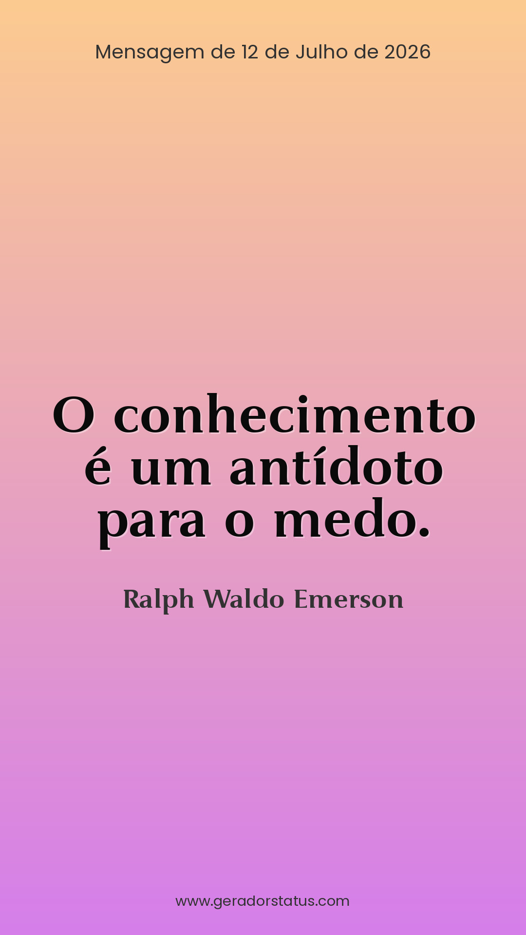 Status do dia: Reflexão